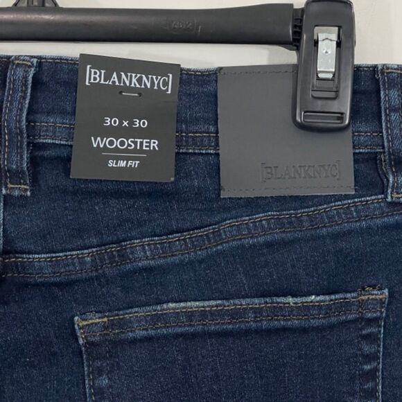 NWT Blank NYC Men's Wooster Slim Fit Denim Blue Jeans Size‎ 30x32 - Picture 7 of 7